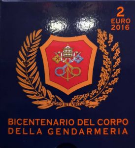 VATICAN 2 EURO 2016 - 200TH ANNIVERSARY OF THE PAPAL GENDARMERIE - PROOF